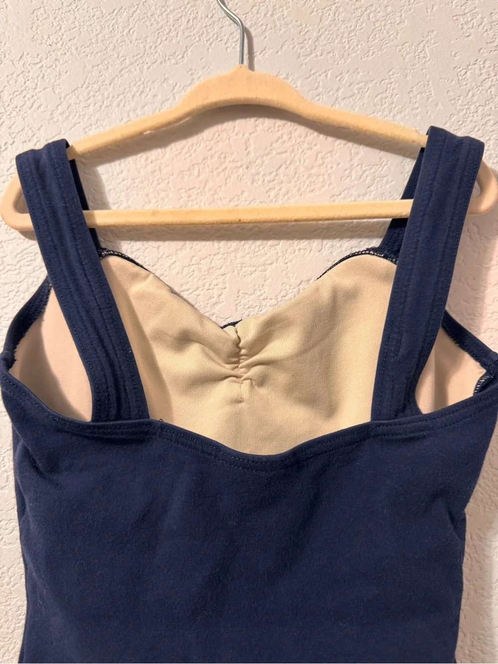 Capezio Girls Navy Blue Pinch Front Ballet Dance Leotard. Size Child Medium